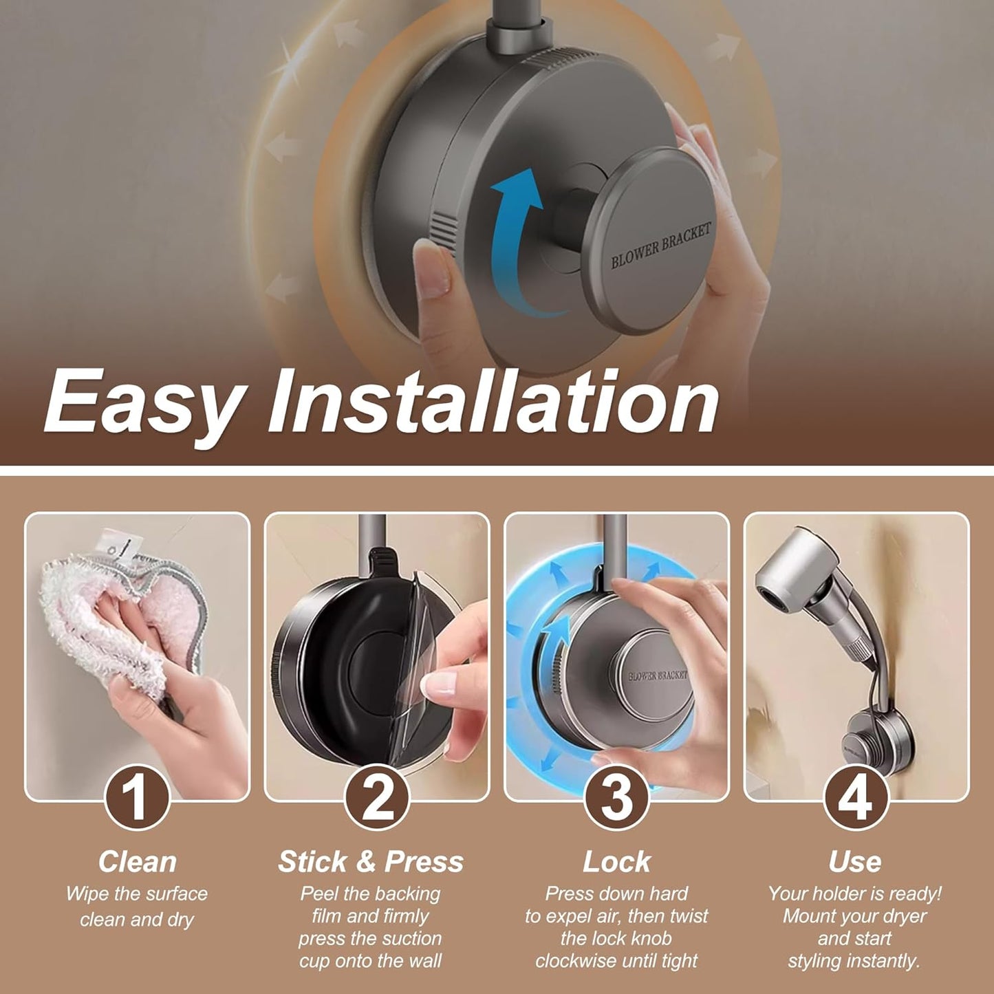 Lazy Styler™ Hands-Free Hair Dryer Stand