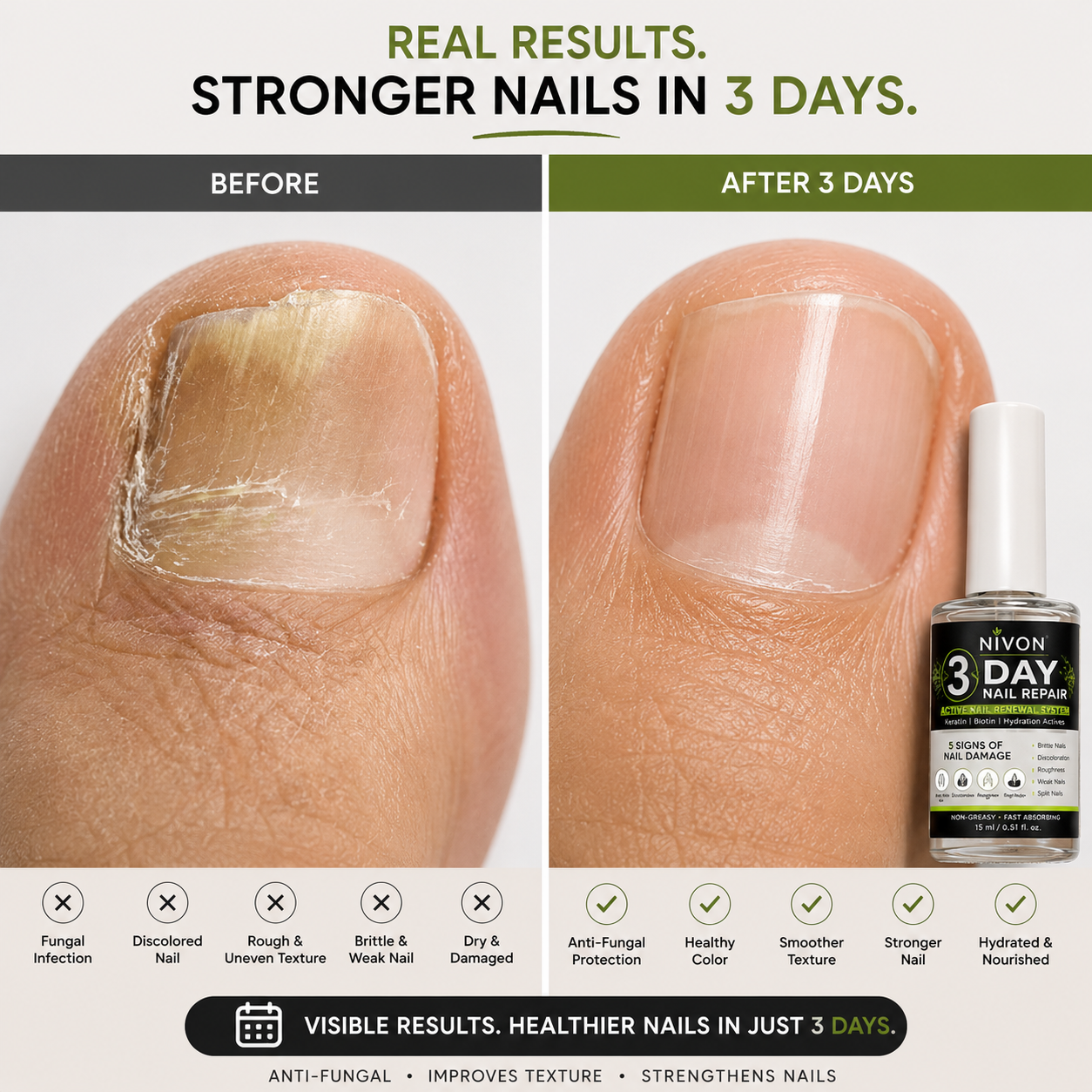 3 Day Keratin Nail Repair Treatment Serum